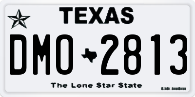 TX license plate DMO2813