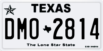 TX license plate DMO2814