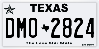 TX license plate DMO2824