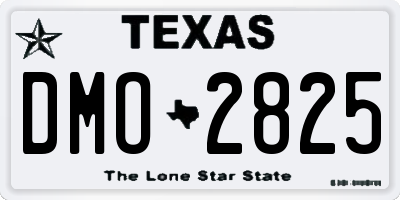 TX license plate DMO2825