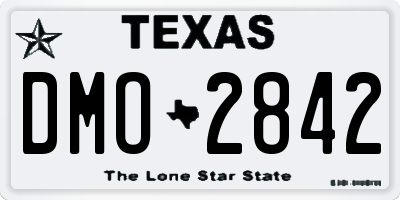 TX license plate DMO2842