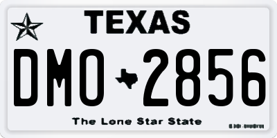 TX license plate DMO2856
