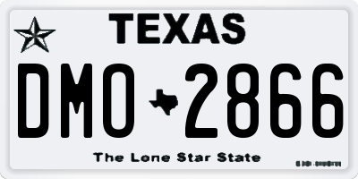 TX license plate DMO2866