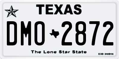 TX license plate DMO2872