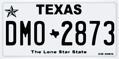 TX license plate DMO2873