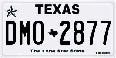 TX license plate DMO2877