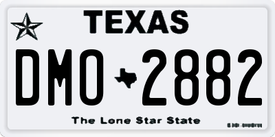 TX license plate DMO2882