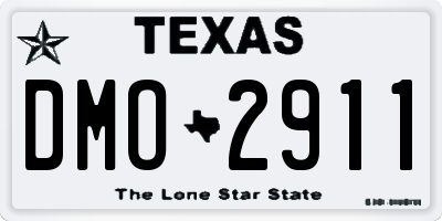 TX license plate DMO2911