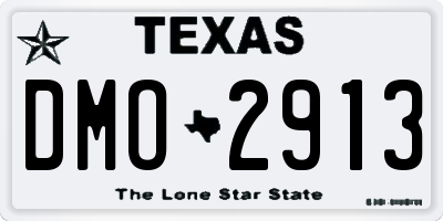 TX license plate DMO2913
