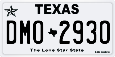TX license plate DMO2930