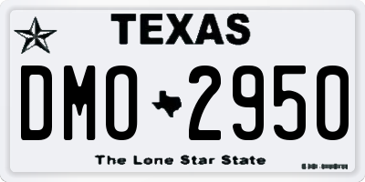 TX license plate DMO2950
