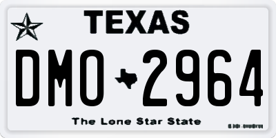 TX license plate DMO2964