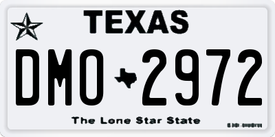 TX license plate DMO2972