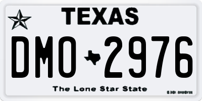 TX license plate DMO2976
