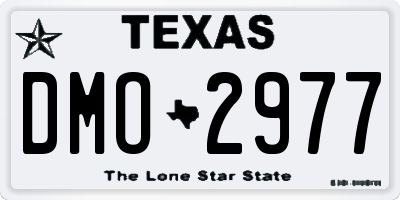 TX license plate DMO2977
