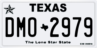 TX license plate DMO2979