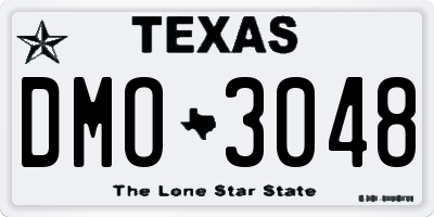 TX license plate DMO3048