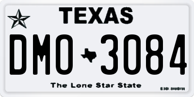 TX license plate DMO3084
