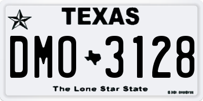 TX license plate DMO3128