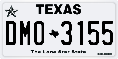 TX license plate DMO3155