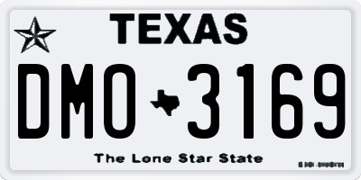 TX license plate DMO3169