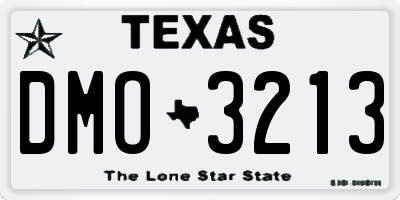 TX license plate DMO3213