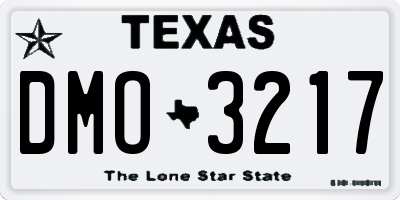 TX license plate DMO3217