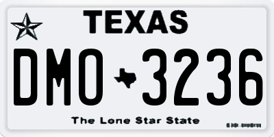 TX license plate DMO3236