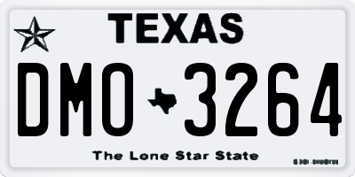 TX license plate DMO3264