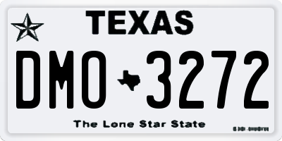 TX license plate DMO3272