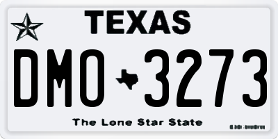 TX license plate DMO3273