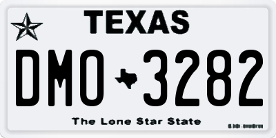 TX license plate DMO3282