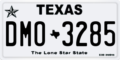TX license plate DMO3285