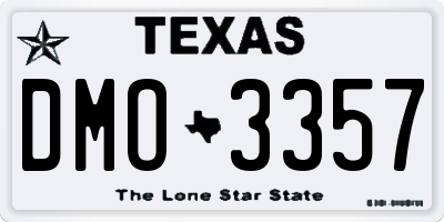 TX license plate DMO3357