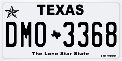 TX license plate DMO3368