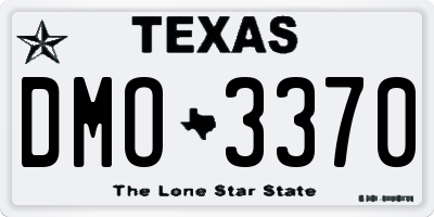 TX license plate DMO3370