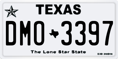 TX license plate DMO3397