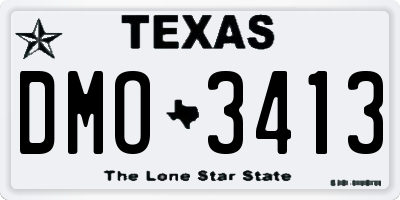 TX license plate DMO3413
