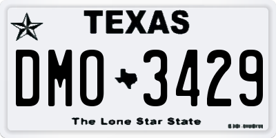 TX license plate DMO3429