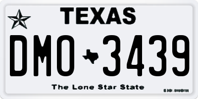 TX license plate DMO3439