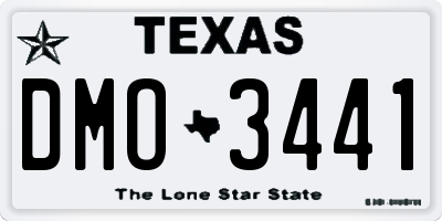 TX license plate DMO3441