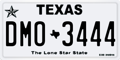 TX license plate DMO3444