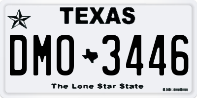 TX license plate DMO3446
