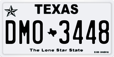 TX license plate DMO3448