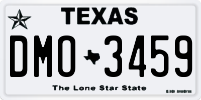 TX license plate DMO3459