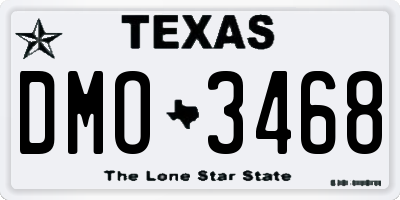 TX license plate DMO3468
