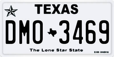 TX license plate DMO3469