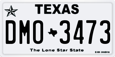 TX license plate DMO3473