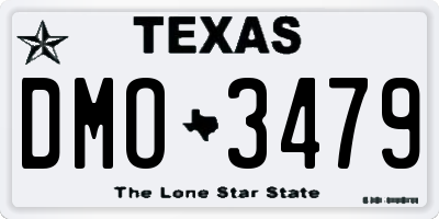 TX license plate DMO3479