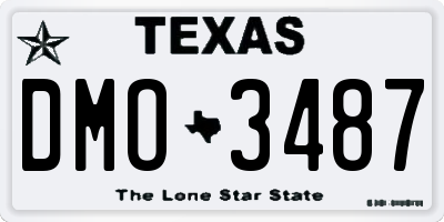 TX license plate DMO3487